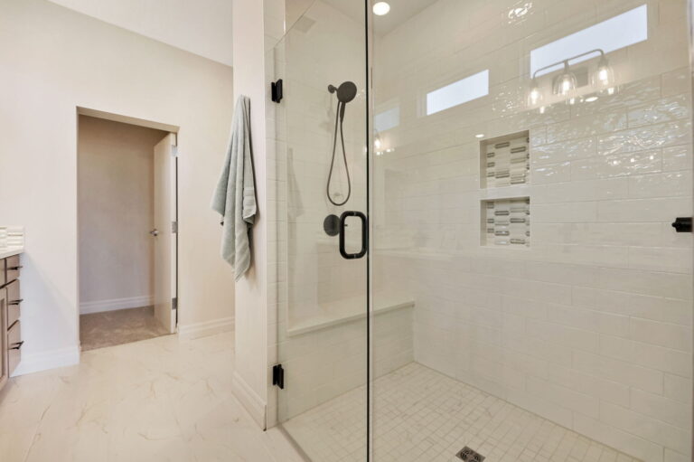 The master bath in a PGH custom home