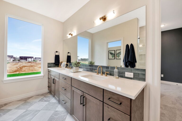 A Paul Gray Homes master bathroom