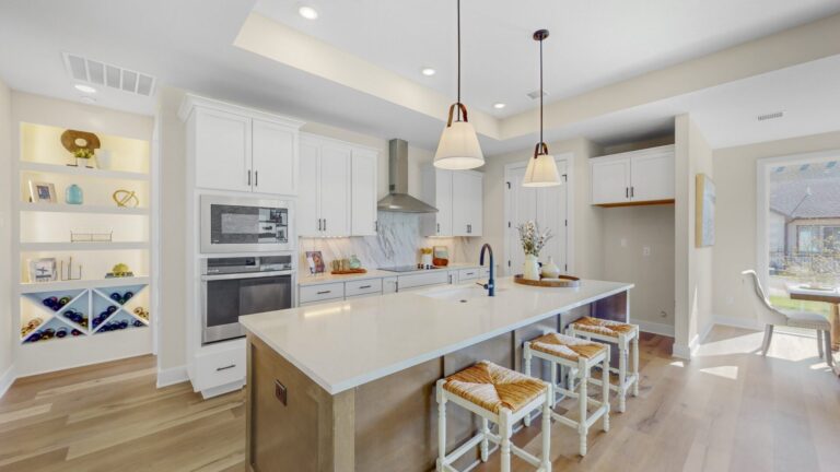 A beautiful white kitchen from Paul Gray Homes