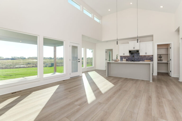 The spacious kitchen of a cambridge custom home