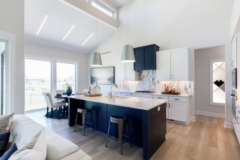 The kitchen in a Valencia home plan