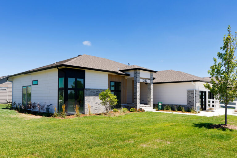 The outside of a Paul Gray Homes custom Luxury home