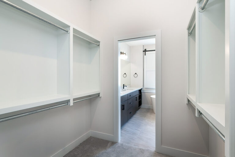 An expansive closet in the Amalfi home plan