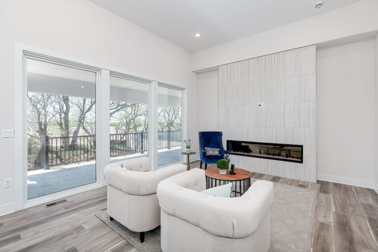 The living room in a Paul Gray Home custom home
